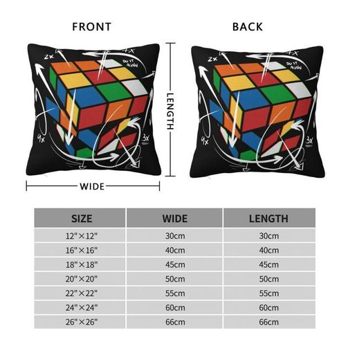 RubixMath Formula Pillow Case 45x45cm Sofa Geek Magic Gift Luxury Cushion Cover Square Pillowcase