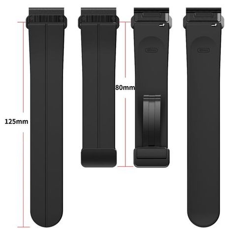 Quickfit 22mm 26mm Silicone Magnetic Folding Buckle Strap For Garmin Enduro 2 Epix Gen2 Fenix 7 7x 6x Pro 5plus Watchband