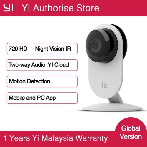 YI Home Camera 720P Night Vision Video Monitor IP/Wireless Network Surveillance Home Security Internation Version (White) WANKAI