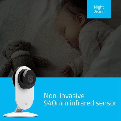 YI Home Camera 720P Night Vision Video Monitor IP/Wireless Network Surveillance Home Security Internation Version (White) WANKAI