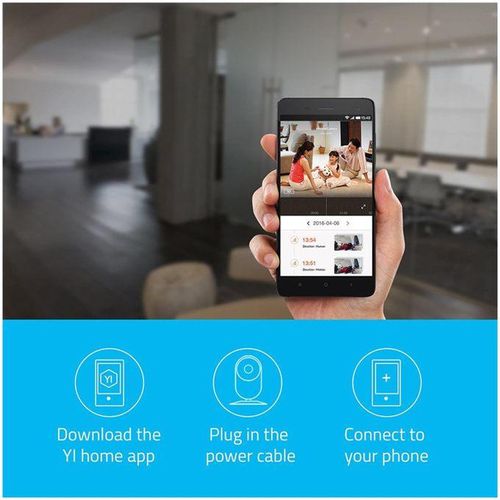YI Home Camera 720P Night Vision Video Monitor IP/Wireless Network Surveillance Home Security Internation Version (White) WANKAI