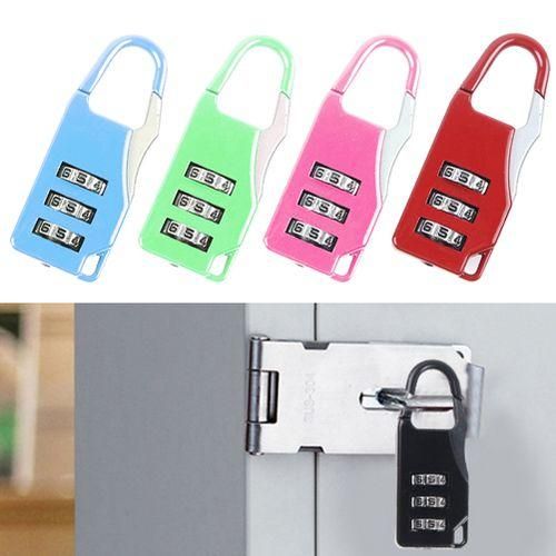 3 Digit Metal Password Combination Lock SuitcaseSilver