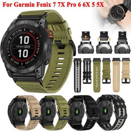 Sport Nylon Loop Straps For Garmin Fenix 7 7x Pro 6x 6 5x 5 Epix Gen 2 Bracelet Band Quickfit 22 26mm Belt Watchband Accessories
