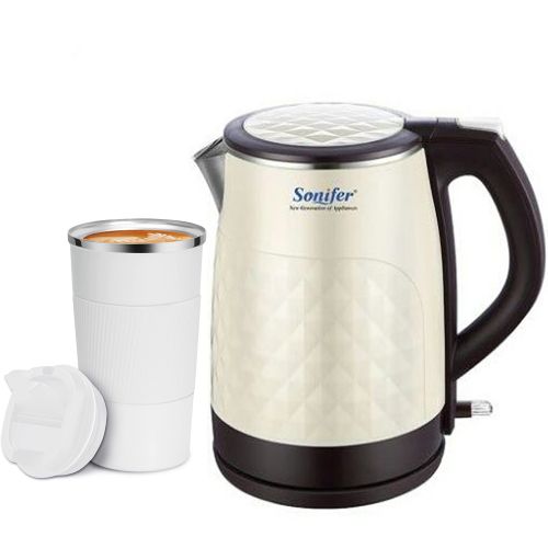 Sonifer 1.8 Litre Electric Kettle - Cream/White