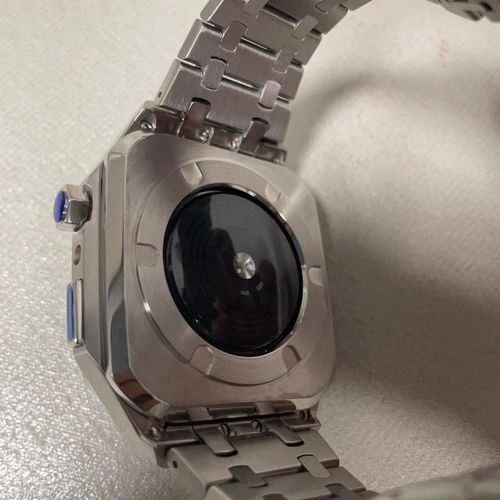 Luxury Casestrap For Watchband Series8 7 45mm Stainless Steel Bracelet Correa Wristband For Iwatch 6 Se 5 3 44mm 42 41mm