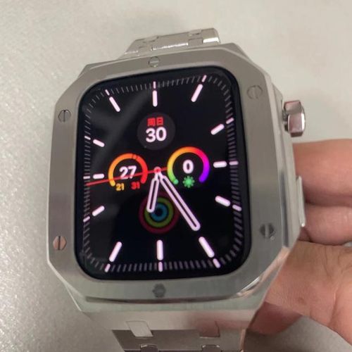 Luxury Casestrap For Watchband Series8 7 45mm Stainless Steel Bracelet Correa Wristband For Iwatch 6 Se 5 3 44mm 42 41mm