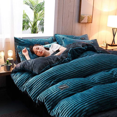 Coral Velvet Duvet King Size
