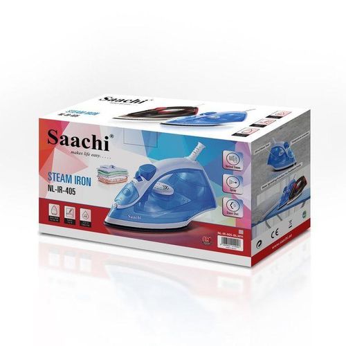 Saachi Steam Iron With Nonstick Sole Plate - Blue