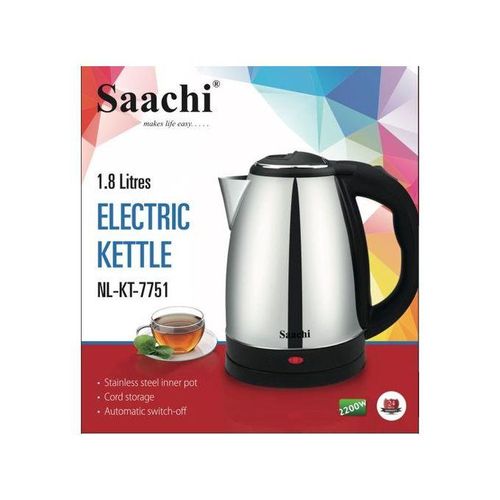 Saachi Original 2L Stainless Electric Kettle - Silver, Black