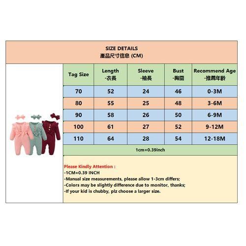 Baby Girls Sold Color Ribbed Long Sleeve Jumpsuit Pink