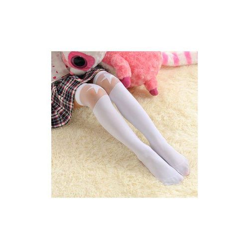 Cotton Long School Socks High Socks Girls White Knee
