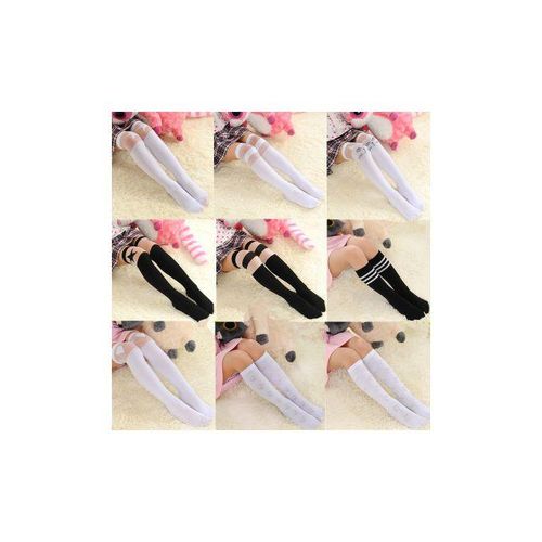 Cotton Long School Socks High Socks Girls White Knee