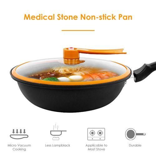 Nonstick Pan Fry Pan Saucepan Nonstick Vacuum Pan with Lid