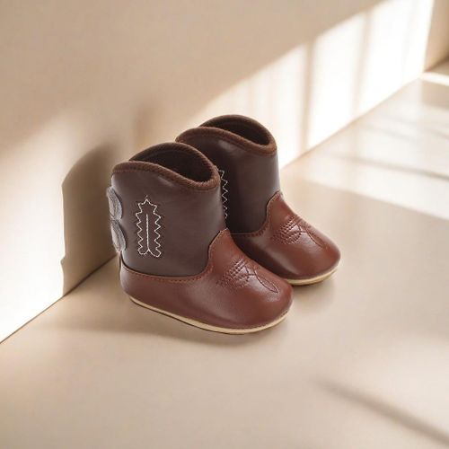 Spring And Autumn Baby Shoes For Boys And Girls 0-1 Year Old Short Boots Anti Slip And Wear Resistant Soft Soled Sneakers Fashion Retro Boots