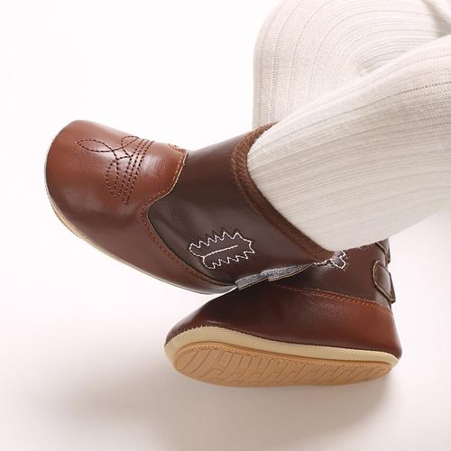 Spring And Autumn Baby Shoes For Boys And Girls 0-1 Year Old Short Boots Anti Slip And Wear Resistant Soft Soled Sneakers Fashion Retro Boots