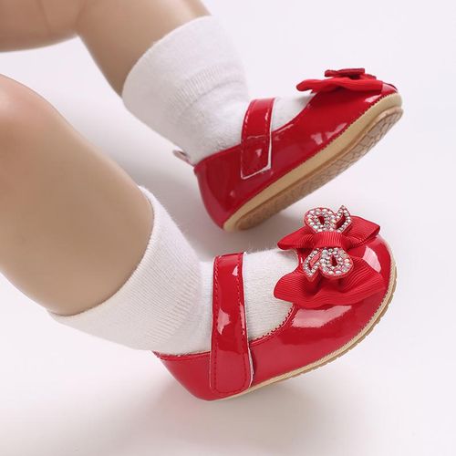 Baby Walking Shoes Female Baby Spring And Autumn Season 0-1 Year Old Bow Princess Flat Shoes