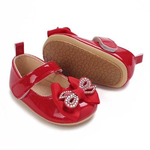 Baby Walking Shoes Female Baby Spring And Autumn Season 0-1 Year Old Bow Princess Flat Shoes