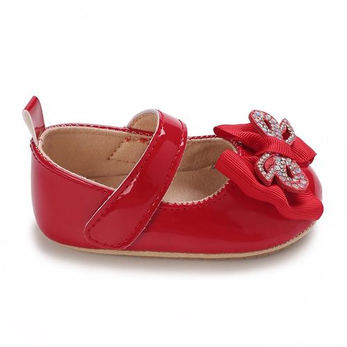 Baby Walking Shoes Female Baby Spring And Autumn Season 0-1 Year Old Bow Princess Flat Shoes