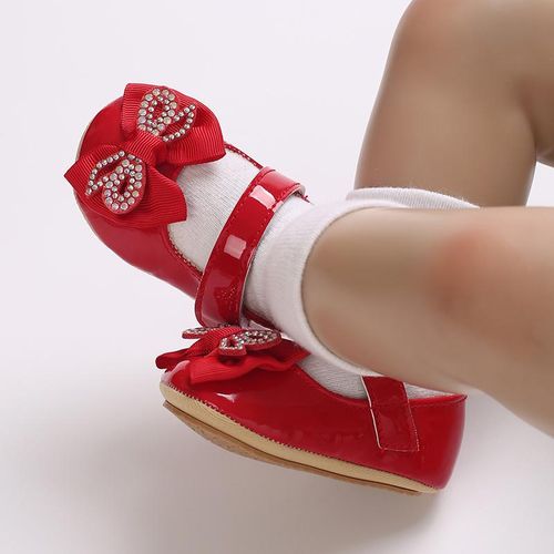 Baby Walking Shoes Female Baby Spring And Autumn Season 0-1 Year Old Bow Princess Flat Shoes