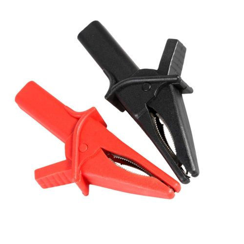 HT18A Crocodile Clip Fitting of DSO3064 2pcs Large Dolphin Gator Clips Red + Black NO5116