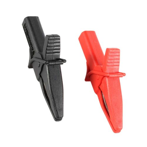 HT18A Crocodile Clip Fitting of DSO3064 2pcs Large Dolphin Gator Clips Red + Black NO5116