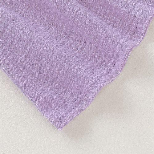 Baby Girls Solid Color Maxi Dress Cotton Lightweight Sundress Purple
