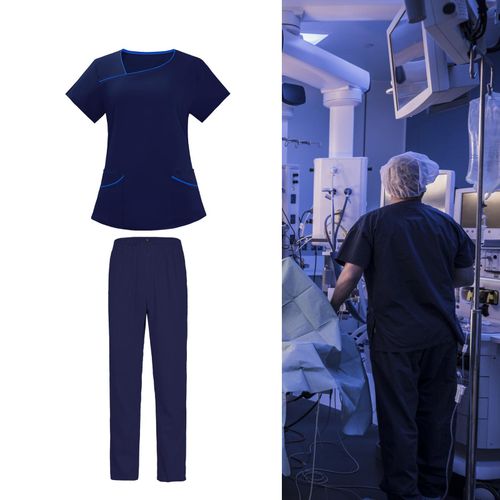 Scrubs For Women Set Scrub Tunic And Trousers S Dark Blue