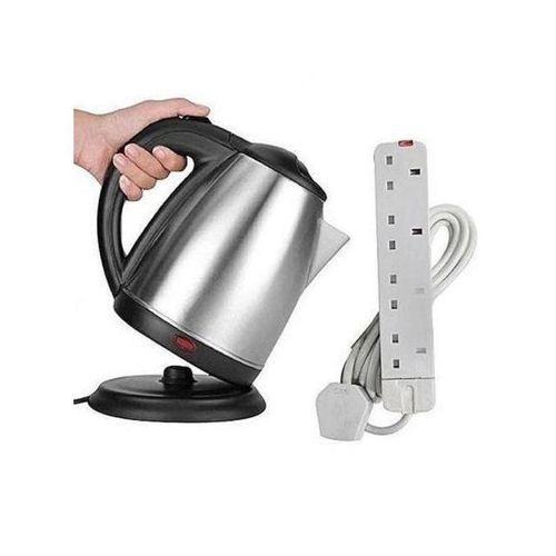 Other Bundle 2 Litres Kettle 4 Way Extension Cable - Silver,White