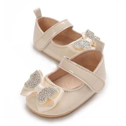 Fashion Princess Party Shoes Girl Baby Leather Comfortable Flat Bottom Walking Shoes Suitable For Spring And Autumn