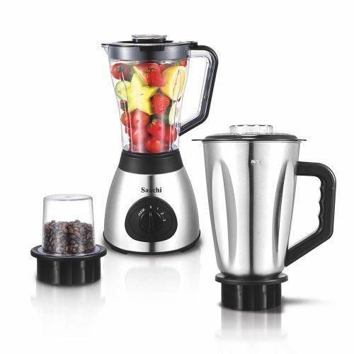 Saachi 3 In1 Blender/Grinder NL-BL-4410 - Silver/ Black
