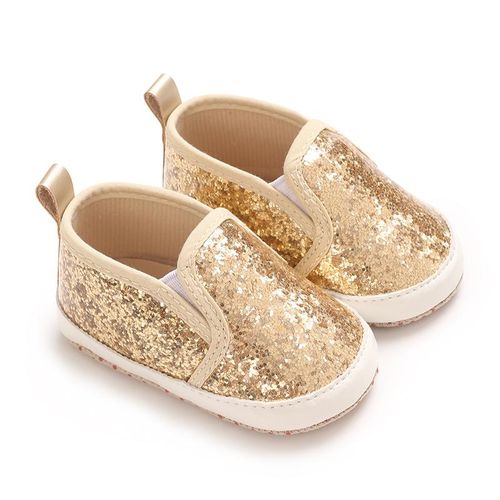 Fashion Shiny Flat Bottom Anti Slip Wear-resistant And Comfortable Walking Shoes For 0-1 Year Old Female Babies In Spring And Autumn