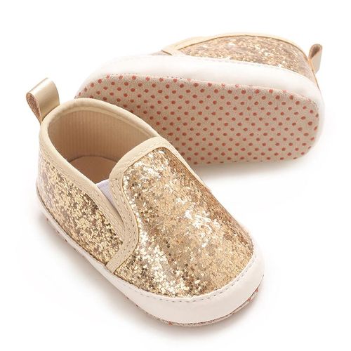 Fashion Shiny Flat Bottom Anti Slip Wear-resistant And Comfortable Walking Shoes For 0-1 Year Old Female Babies In Spring And Autumn