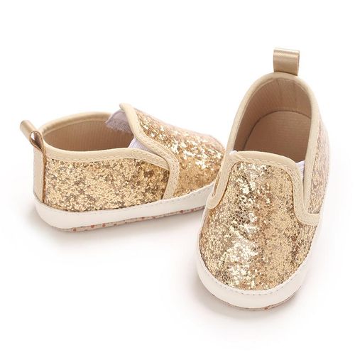 Fashion Shiny Flat Bottom Anti Slip Wear-resistant And Comfortable Walking Shoes For 0-1 Year Old Female Babies In Spring And Autumn