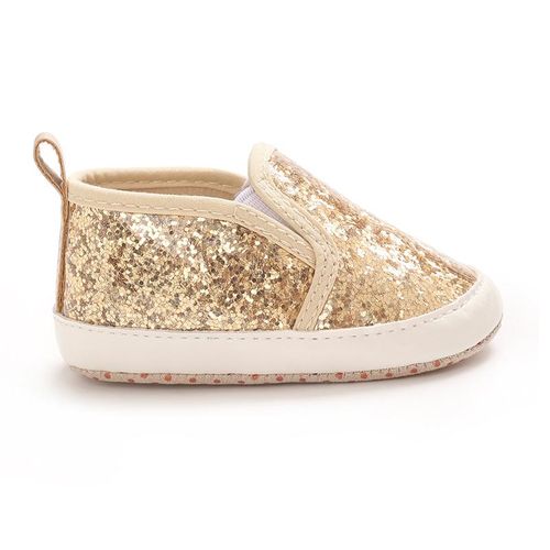 Fashion Shiny Flat Bottom Anti Slip Wear-resistant And Comfortable Walking Shoes For 0-1 Year Old Female Babies In Spring And Autumn