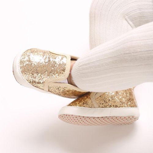 Fashion Shiny Flat Bottom Anti Slip Wear-resistant And Comfortable Walking Shoes For 0-1 Year Old Female Babies In Spring And Autumn