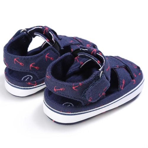 Summer Male Baby 0-1 Year Old Baby Canvas Sandals With Soft Fabric Sole Anti Slip And Breathable Walking Shoes