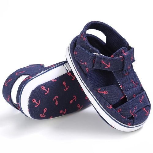Summer Male Baby 0-1 Year Old Baby Canvas Sandals With Soft Fabric Sole Anti Slip And Breathable Walking Shoes