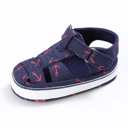 Summer Male Baby 0-1 Year Old Baby Canvas Sandals With Soft Fabric Sole Anti Slip And Breathable Walking Shoes