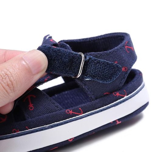 Summer Male Baby 0-1 Year Old Baby Canvas Sandals With Soft Fabric Sole Anti Slip And Breathable Walking Shoes