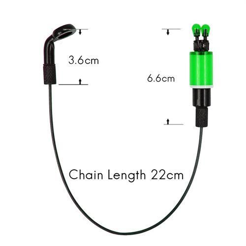 Fishing Alarm Swinger Steel Chain Steel Aluminum Set Carp Fishing Indicator Bite Alarm Swinger Fishing Tools Green
