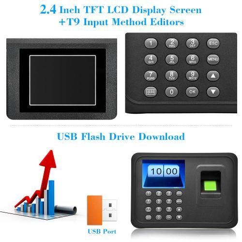 2.4'' TFT LCD Display Biometric USB Fingerprint Attendance