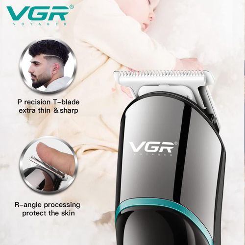 Genetic  Professional Rechargeable Turbo function Cordless Beard/Hair Trimmer Kit with Guide Comb Black