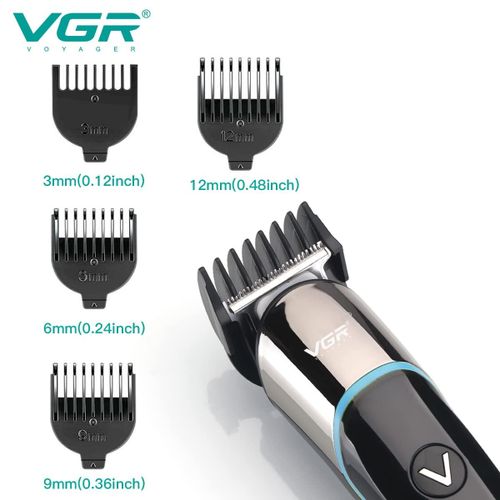 Genetic  Professional Rechargeable Turbo function Cordless Beard/Hair Trimmer Kit with Guide Comb Black
