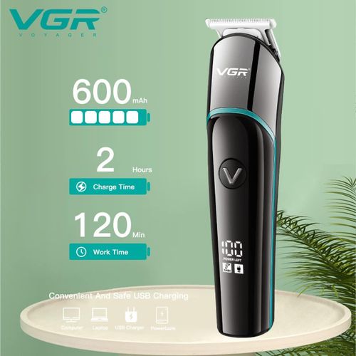 Genetic  Professional Rechargeable Turbo function Cordless Beard/Hair Trimmer Kit with Guide Comb Black