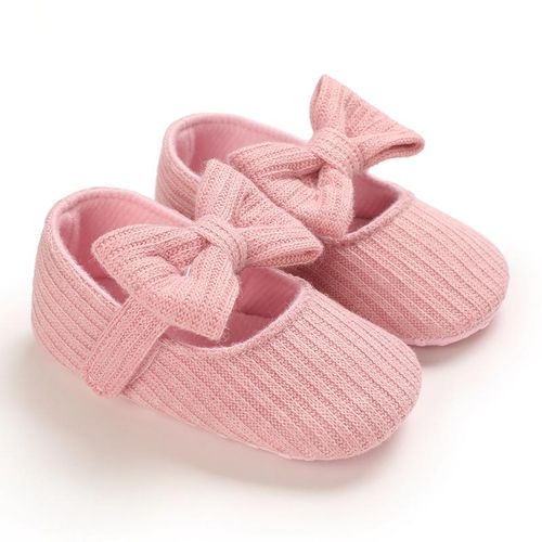 0-1 Years Baby Shoes Newborn Girls Shoes Bow-knot Cute Anti-Slip Infant Toddler Soft Sole Princess Shoes