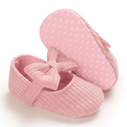 0-1 Years Baby Shoes Newborn Girls Shoes Bow-knot Cute Anti-Slip Infant Toddler Soft Sole Princess Shoes