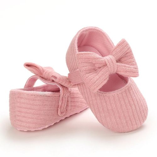 0-1 Years Baby Shoes Newborn Girls Shoes Bow-knot Cute Anti-Slip Infant Toddler Soft Sole Princess Shoes