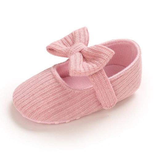 0-1 Years Baby Shoes Newborn Girls Shoes Bow-knot Cute Anti-Slip Infant Toddler Soft Sole Princess Shoes