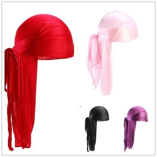OR Men Women Silk Satin Breathable Silky Durag 360 Wave Cool Bandana Hat Turban
