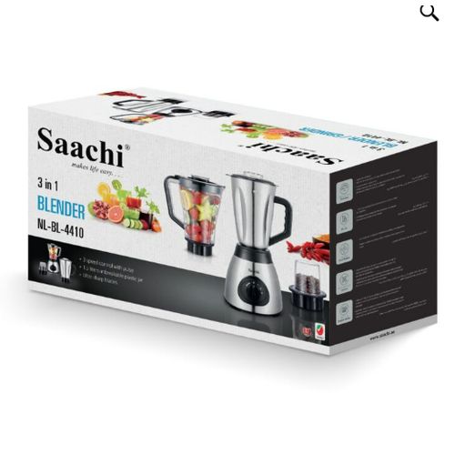 Saachi 3-in-1 Blender/Grinder - Black, Silver